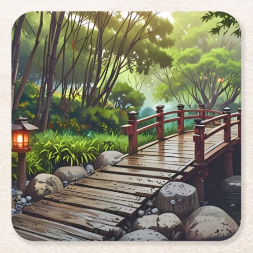 Tranquil Escape _ Japanese Garden Paper Coaster