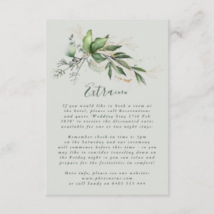 Tranquil Eucalyptus Elegant Green Breezy Sea Glass Enclosure Card