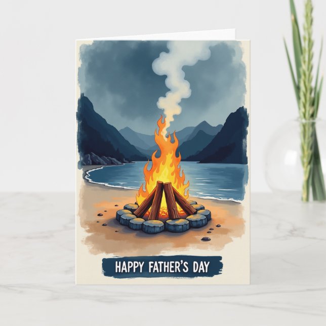 Tranquil Fathers Day Flame Card (Front)
