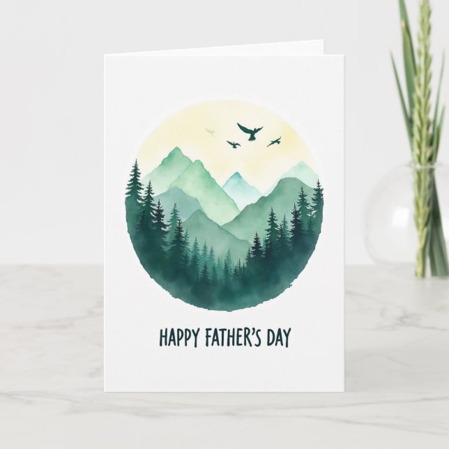 Tranquil Fathers Day Forest Card (Front)