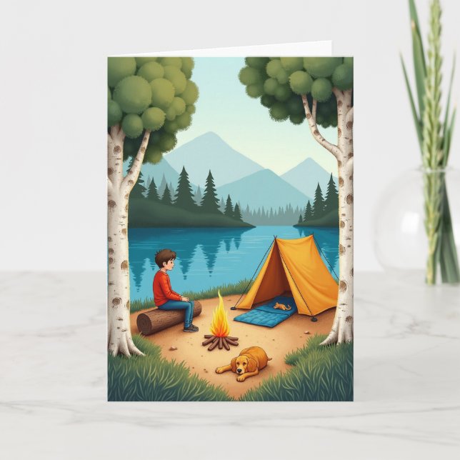 Tranquil Fathers Day Lake Card (Front)