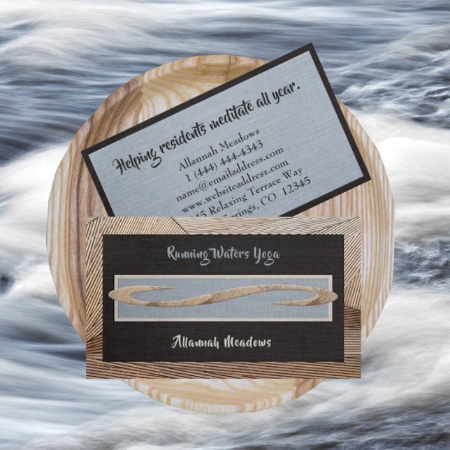 Tranquil Feel Calm Yoga Instructor Business Card (Creator Uploaded)