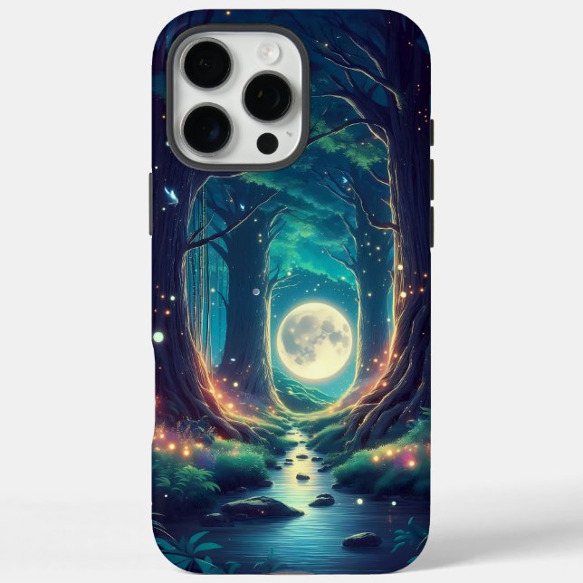  Tranquil Forest and Moon Design Case-Mate iPhone Case (Back)