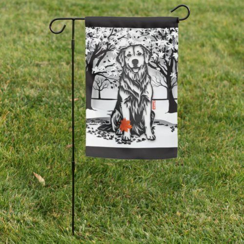 TRANQUIL GLEN Golden Retriever  Garden Flag