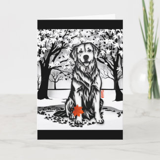 TRANQUIL GLEN Golden Retriever Greeting Card