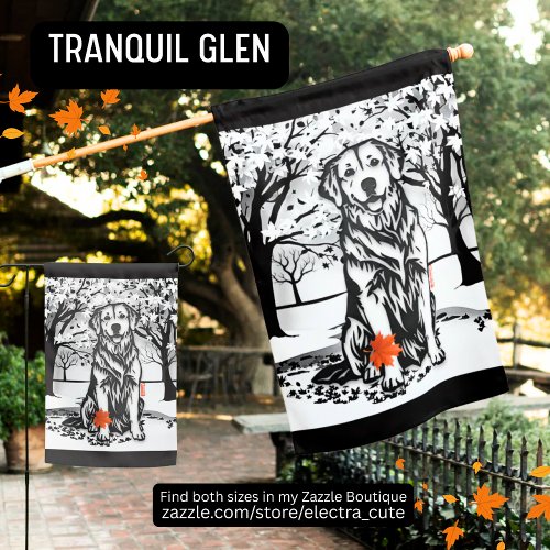 TRANQUIL GLEN Golden Retriever  House Flag