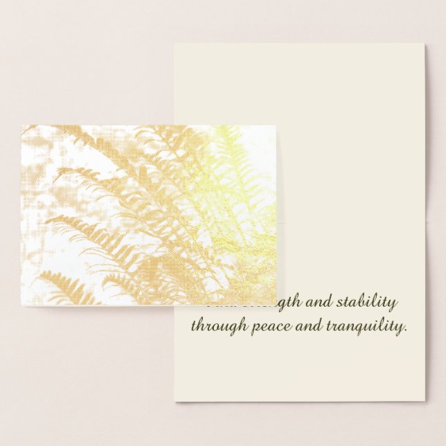 Tranquil Golden Fern Foil Card (Display)