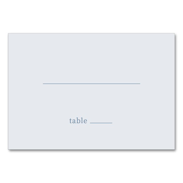 Tranquil Gray Minimalist Line Table Number (Front)