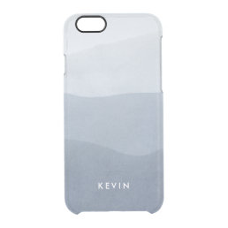 Tranquil Gray To White Gradation Modern Design Clear iPhone 6/6S Case