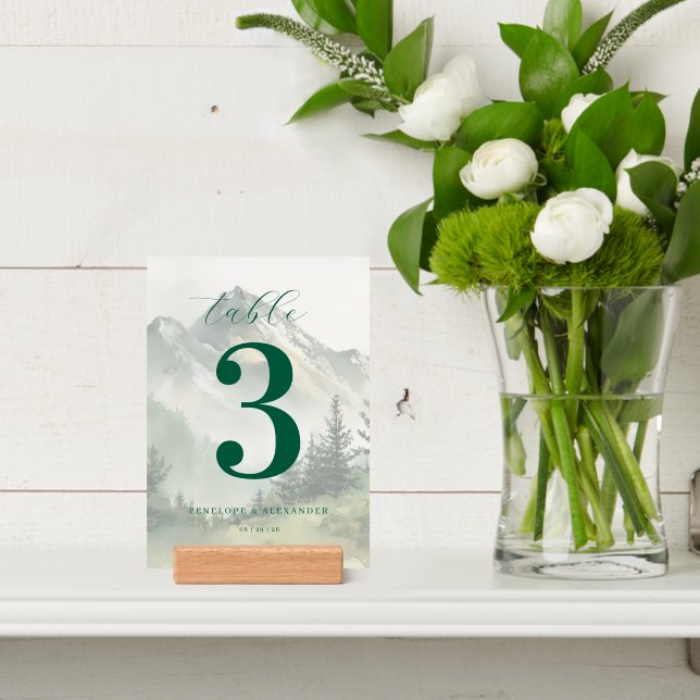 Tranquil Green Watercolor Mountain Scene Holder (Insitu 4)