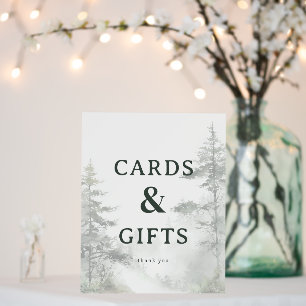 Tranquil Green Watercolor Pine Trees Foam Board