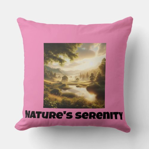 Tranquil Haven A Natural Beauty Throw Pillow