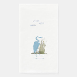 Tranquil Heron Paper Guest Towels