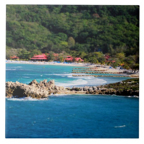 Tranquil Island Paradise Labadee Haiti Ceramic Tile