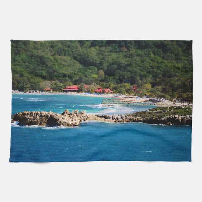Tranquil Island Paradise Labadee Haiti Towel (Horizontal)