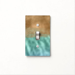 Tranquil Lagoon Colorful Abstract Pattern Light Switch Cover