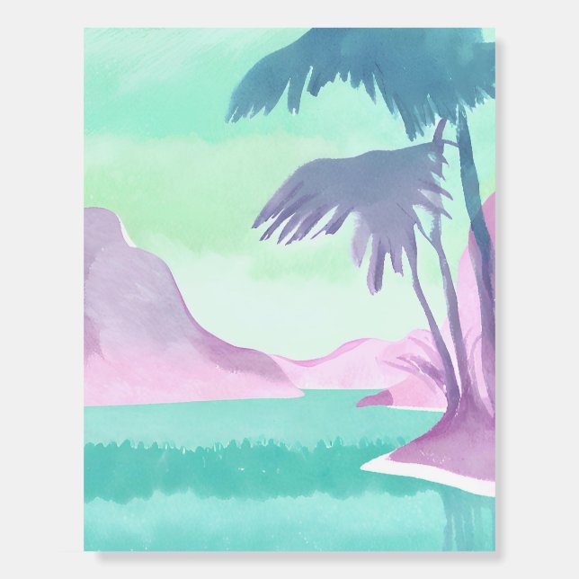 Tranquil lagoon foam board (Front)