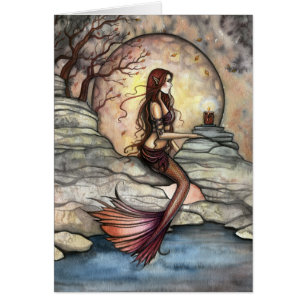 Tranquil Lagoon Mermaid Art Card
