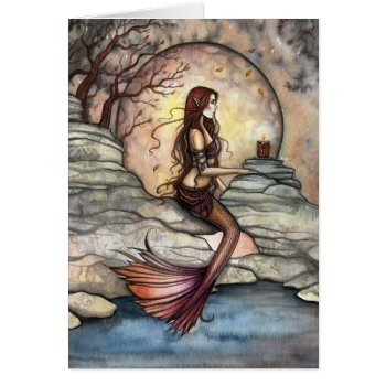 Tranquil Lagoon Mermaid Art Card by robmolily at Zazzle