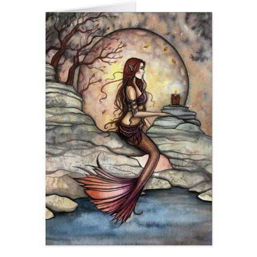 Tranquil Lagoon Mermaid Art Card (Front)