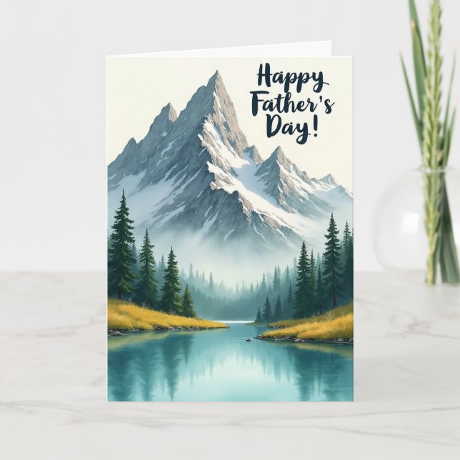 Tranquil Lake Fathers Day Card (Front)