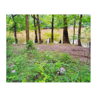 Tranquil Lakeside with Wildflowers Acrylic Print