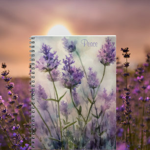 Tranquil Lavender Fields Spiral Notebook