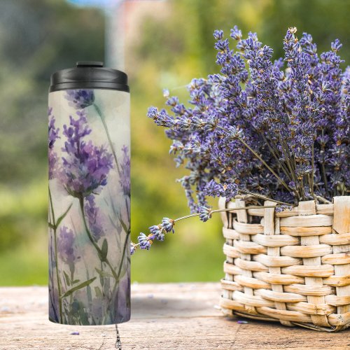  Tranquil Lavender Fields Thermal Tumbler