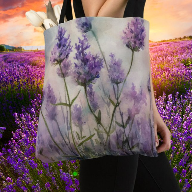 Tranquil Lavender Fields Tote Bag (Tranquill Lavender Fields Tote
Immerse yourself in the delicate beauty)