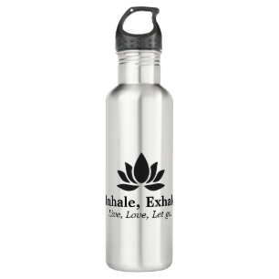 Tranquil Lotus: Inhale, Exhale Inspiration Stainless Steel Water Bottle