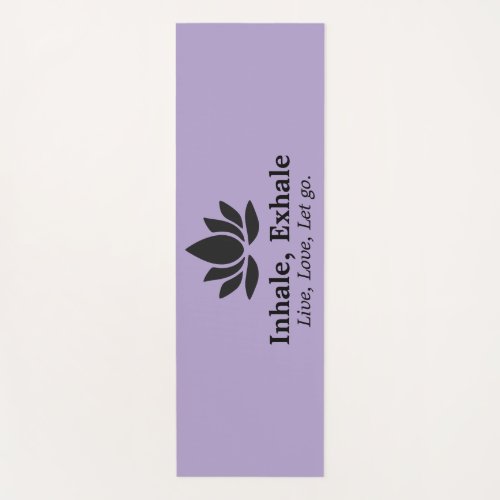 Tranquil Lotus Inhale Exhale Inspiration Yoga Mat