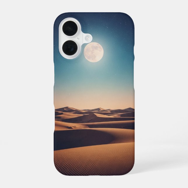 Tranquil Lunar Desert Scene iPhone Case (Back)