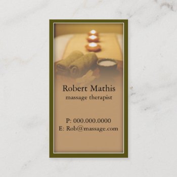 Tranquil Massage Therapist Business Card by geniusmomentbranding at Zazzle
