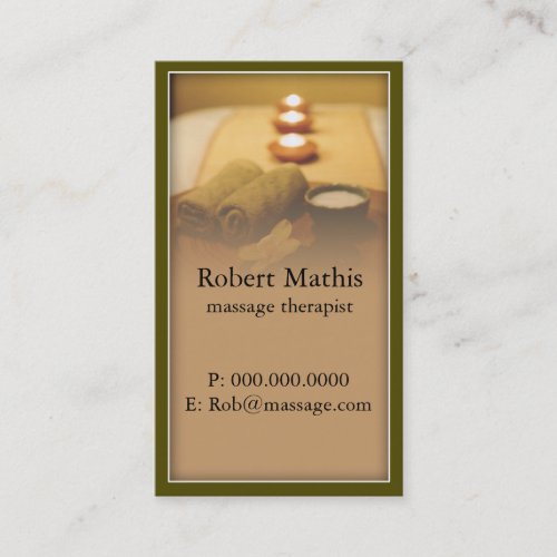 Tranquil Massage Therapist Business Card