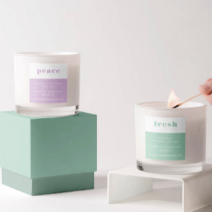 Tranquil Minimal Pink Lilac Green Essential Oils Labels