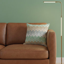Tranquil Mint Chevron Zigzag Pattern Throw Pillow