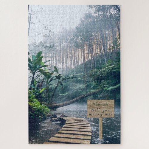 Tranquil Misty Morning Rainforest Marry Me Puzzle