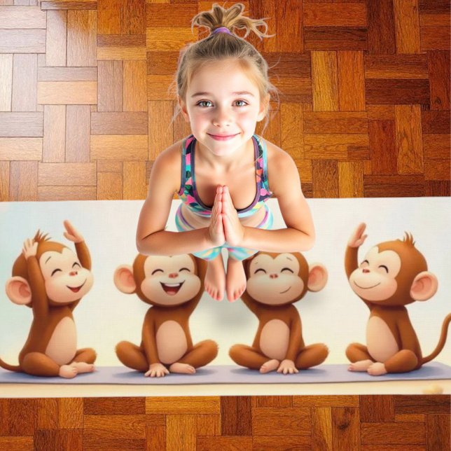  Tranquil Monkeys  Trio Yoga Set Yoga Mat (Creator Uploaded)