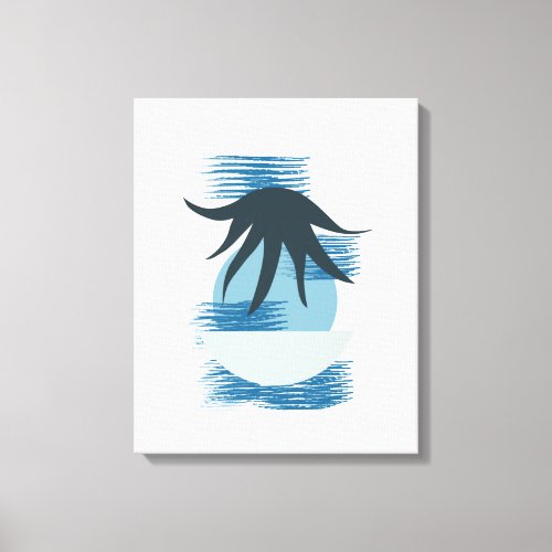 Tranquil Monochromatic Shades of Blue Canvas Art