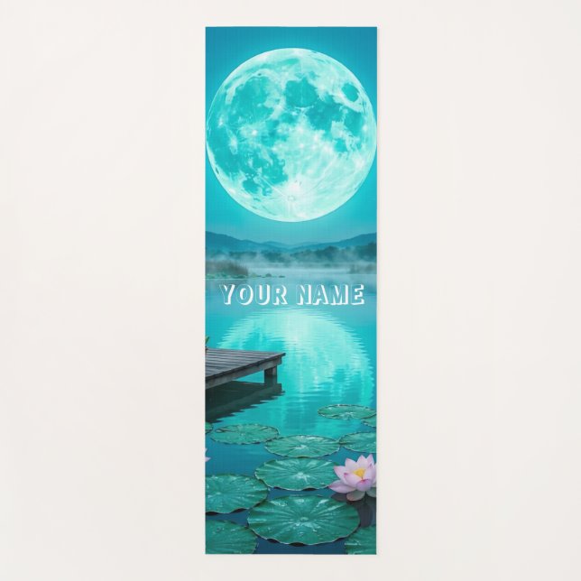Tranquil Moon Reflection Yoga Mat (Front)