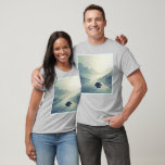 Tranquil Mountain Lake Serenity T-Shirt<br><div class="desc">Immerse yourself in tranquility with this unique art print. Discover the beauty of balance and calm in a serene mountain lake scene, featuring a simple stone cairn that symbolizes peace and inner harmony. This captivating design was first generated by AI, then meticulously edited by a skilled artist to enhance its...</div>