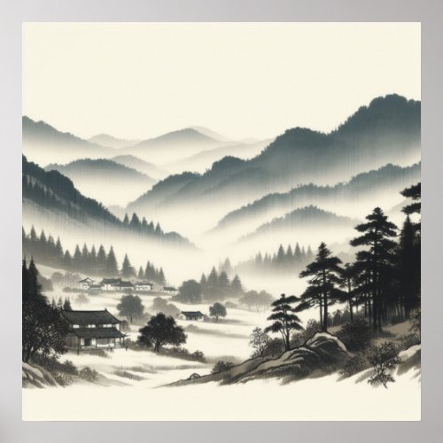 Tranquil Mountainscape Poster