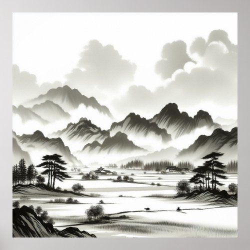 Tranquil Mountainscape Poster