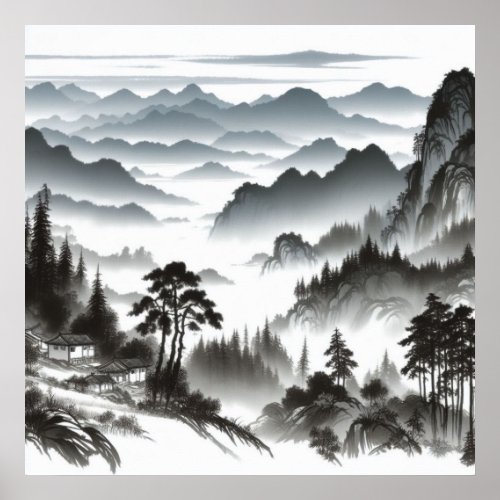 Tranquil Mountainscape Poster