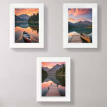 tranquil nature collection: serene canoe scenes