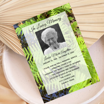 Tranquil Nature Memorial Service Invitation by sympathythankyou at Zazzle
