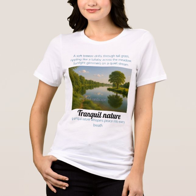 Tranquil nature whispers peace into every breath Tri-Blend shirt (Front)
