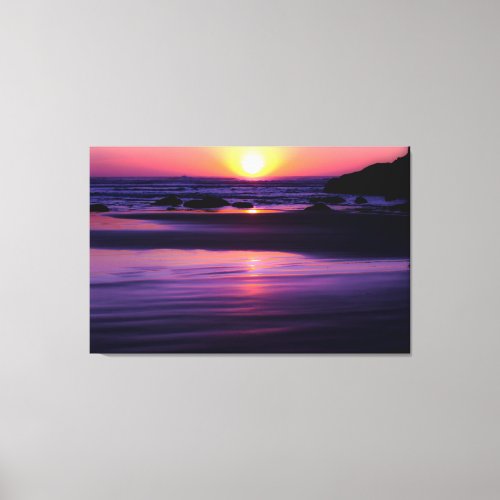 Tranquil Ocean Sunset Canvas Wall Art