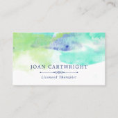 Tranquil Ocean Watercolor Business Card (Front)