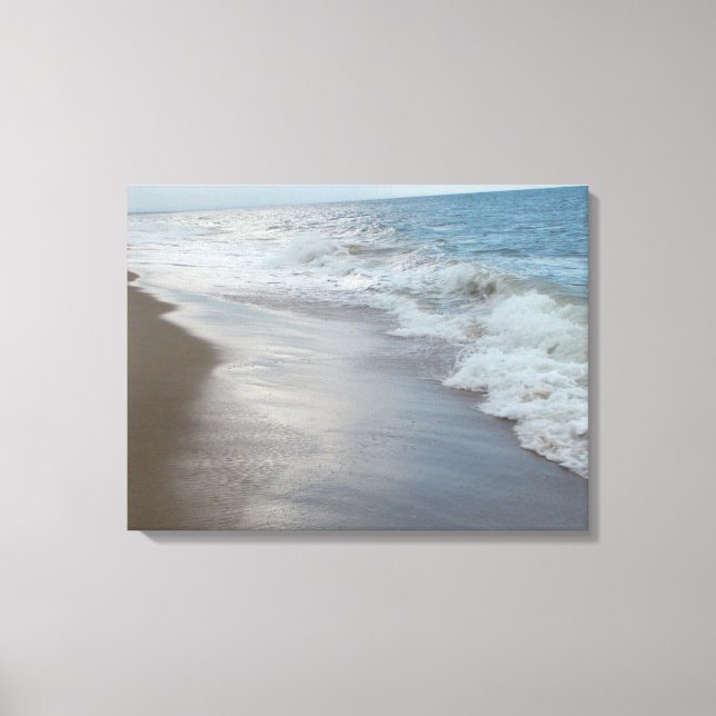 Tranquil Ocean Waves on the Beach Canvas Print (Front)